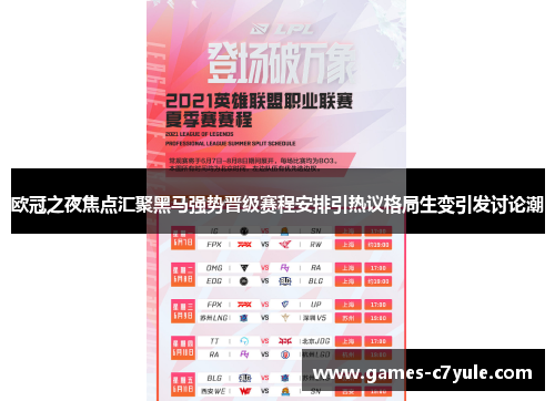 欧冠之夜焦点汇聚黑马强势晋级赛程安排引热议格局生变引发讨论潮 欧冠之夜焦点汇聚黑马强势晋级赛程安排引热议格局生变引发讨论潮