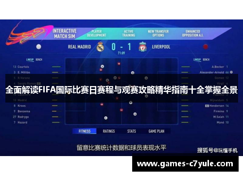 全面解读FIFA国际比赛日赛程与观赛攻略精华指南十全掌握全景 全面解读FIFA国际比赛日赛程与观赛攻略精华指南十全掌握全景